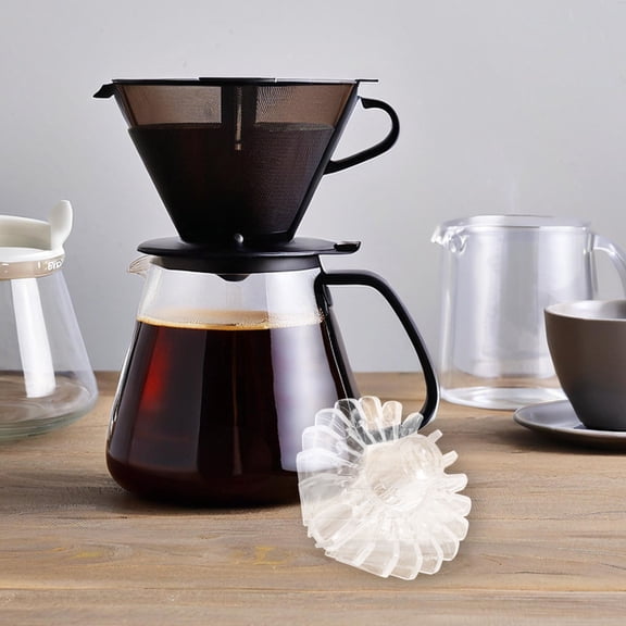 OULII Transparent Coffee Filter Paper Holder Precise Filtration Shape Retainer for Kitchen Use