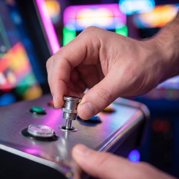 OULII Arcade Push Button Plated Silver Coin Refund Trigger for Slot Machines