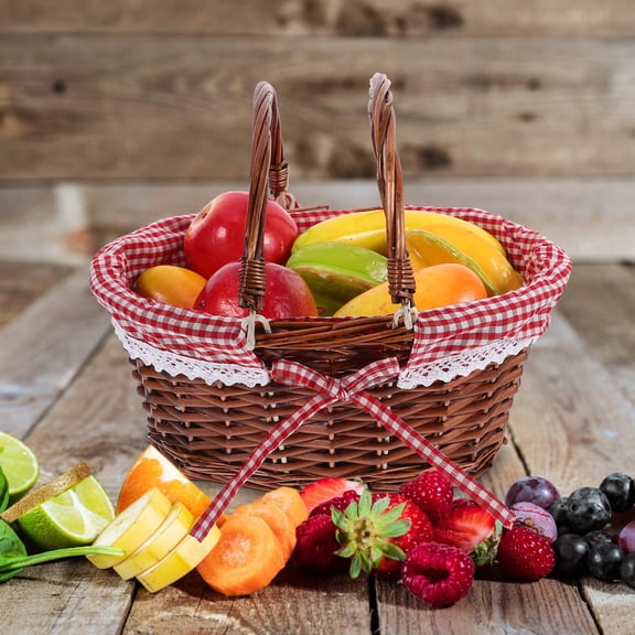 OULII Collapsible Picnic Basket Fabric Coffee for Outdoor Enthusiasts 1Pack