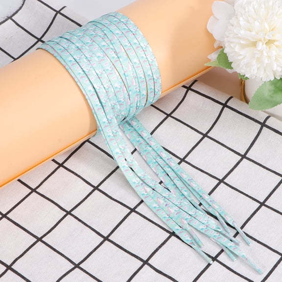 OULII 2 Pair of Fun Shoe Laces Assorted Color Flat Lightweight for Sneakers