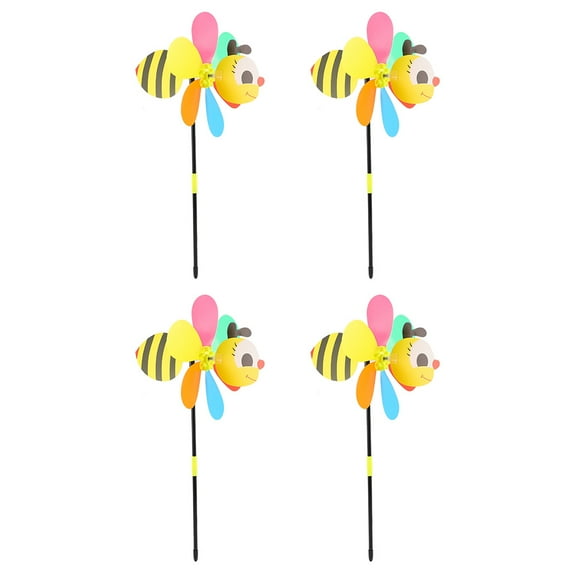 OULII Multi-Color Plastic Wind Garden Decoration Easy to Install 4Pcs