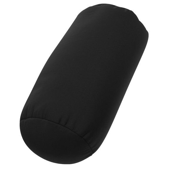 OULII Comfortable Round Sofa Neck Pillow Roll for Spine Alignment and Lumbar Support in Black