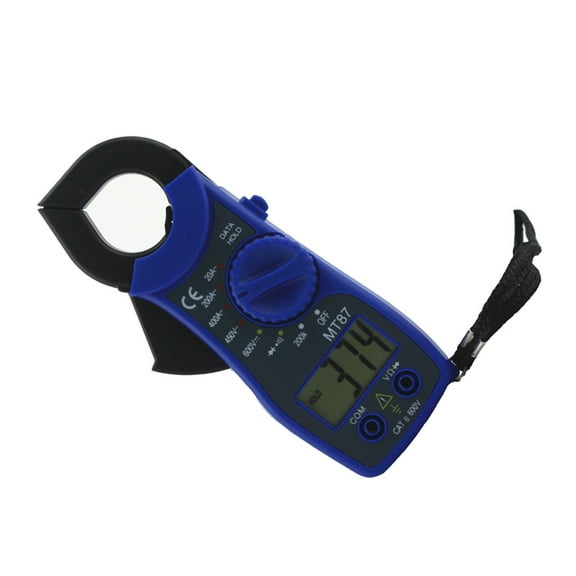 OULII Compact Blue Digital Multimeter with LCD Display and Overload Protection for Accurate Current Testing