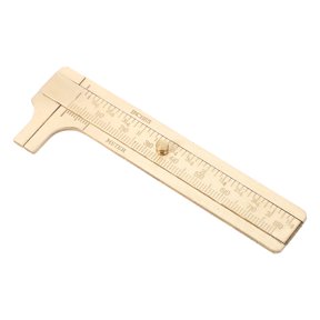 OULII Precision Compact Brass Caliper Measuring Tool with Dual Scales for Jewelry, Copper Pipes, and Small Parts