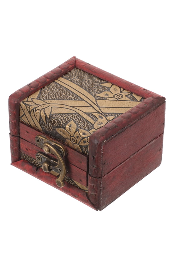 Compact Brown Jewelry Storage Box Small Retro Case for Pendants Anklets and Bracelets