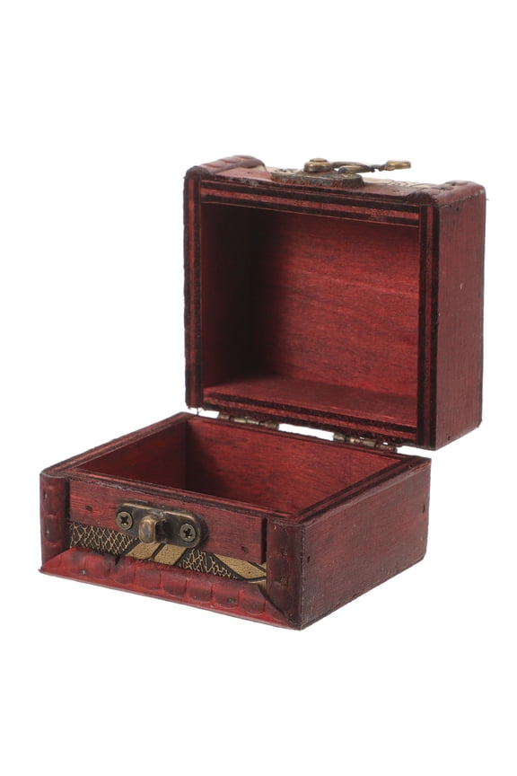 Compact Brown Jewelry Storage Box Small Retro Case for Pendants Anklets and Bracelets