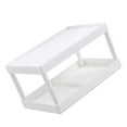 thumbnail image 1 of OULII White Double Layer Makeup Organizer Stand with Premium PP Material for Home Storage, 1 of 8