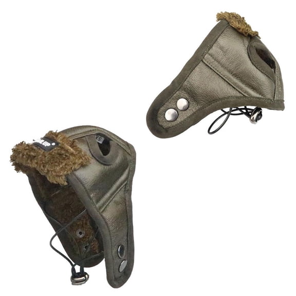 OULII Creative Pet Costume Dark Brown Flight Pilot Hat for Pet Use and Festive Occasions