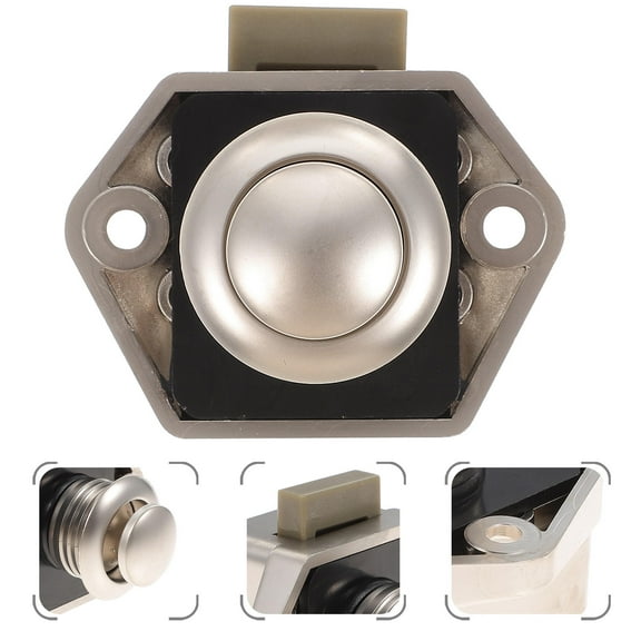 OULII Cupboard Latch Lock Silver ABS Minimalist Design for Home Use 1Pack
