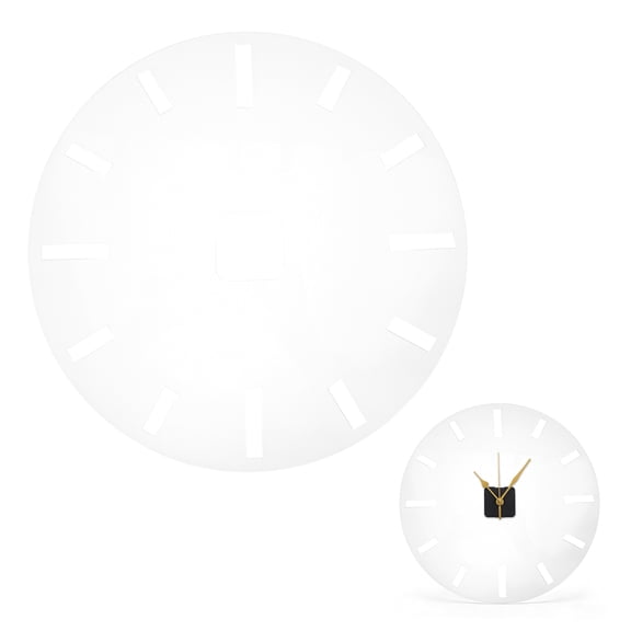 OULII Clear Acrylic Clock Stencil with Easy Alignment Tool for Wall Clock Face Inserts and Home Decor Craft Projects