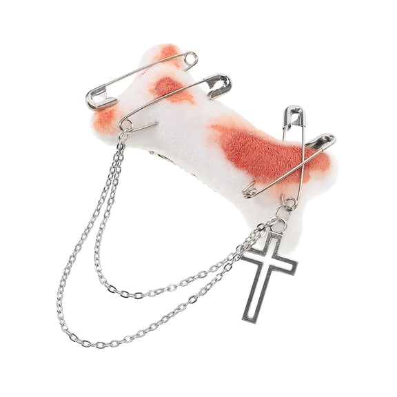 OULII Decorative Bone Hair Clip and Clothes Brooch Pin Multi Color Hair Accessory