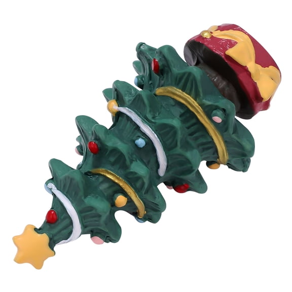 OULII Resin Christmas Tree Desktop Craft Ornament with Lifelike Design for Christmas