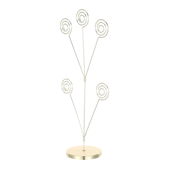 OULII Desktop Photo Display Tree with 5 Branches Metal Stand for Table Numbers and Notes