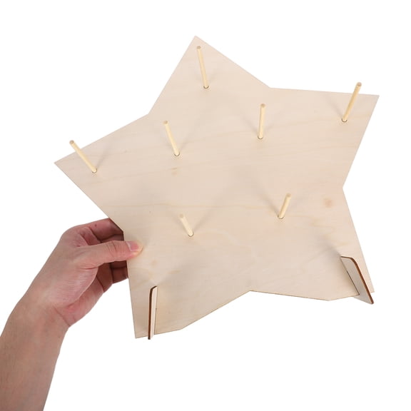 OULII Wooden Donut Display Stand for Weddings Parties and Home Use Beige Multifunctional 3 Tier Size 15 x 15 x 12