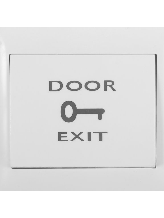 White Door Exit Release Button for Home Security System with Push and Three Output Connections