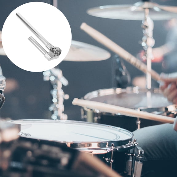 OULII Drum Stand Accessories 1Pcs Silver Pipe Shape Adjustable Mount For Drum 12.2x2.8x2.2in