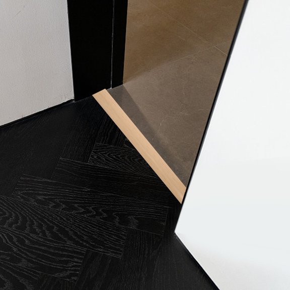OULII Durable Beige Threshold Ramp for Doorways with Slip Resistant Surface and DIY Friendly Installation