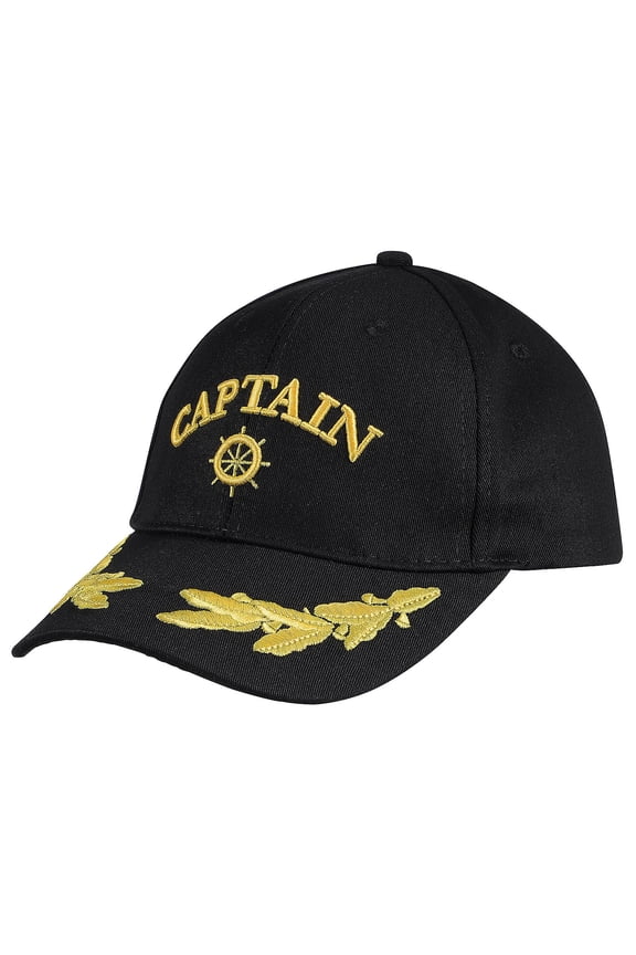 Durable Cotton Baseball Hat Black Adjustable Men Cap for Fashionable Parties