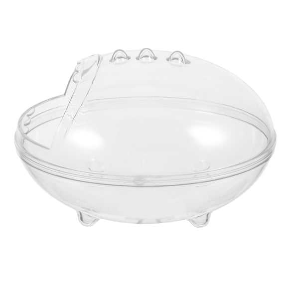 OULII Transparent Hamster Dust Bath Multipurpose Bathtub Toilet for Small Pet Habitat