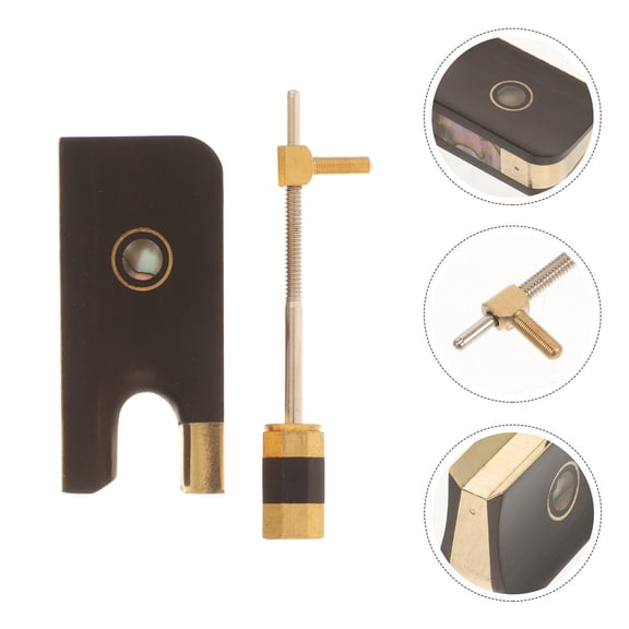 OULII Ebony Cello Bow Frog Accessory Simple Design for Cello Tools and Supplies 5.20X2.30X1.50CM