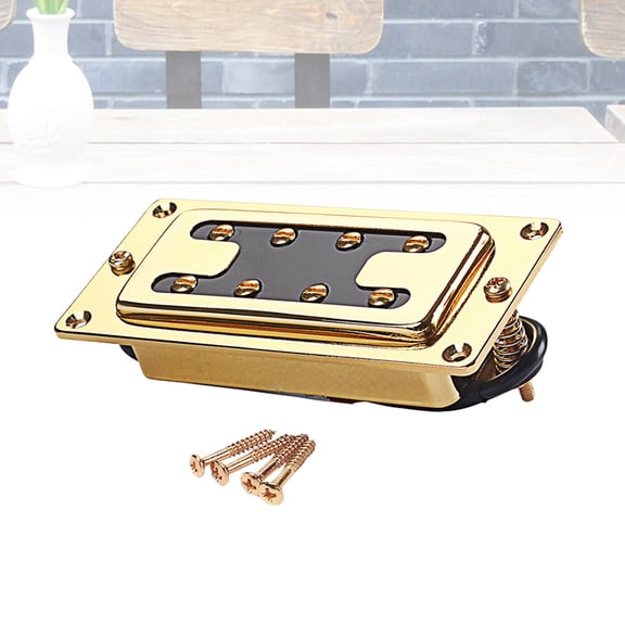 OULII Electric Guitar Humbucker Pickup Golden Color with Noise Reduction and Connective Wire Included