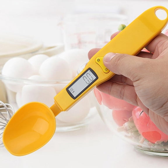 FENGGUIQU Kitchen Digital Spoon Scale Yellow Accurate Weight Readouts