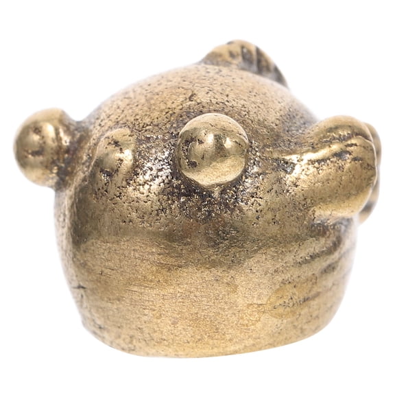 OULII Golden Brass Ocean Animal Fish Sculpture for Decor Handmade Home Ornament