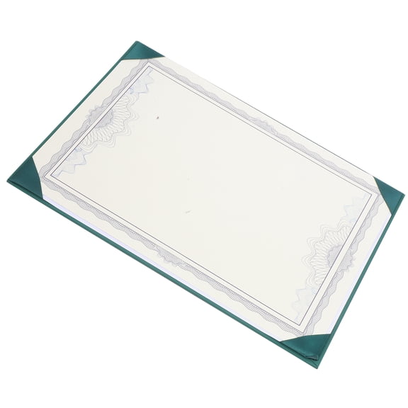 OULII Green Diploma Storage Folder Waterproof Paper and Silk Cloth Cover for Certificates