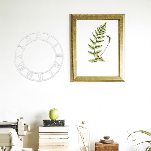 OULII Round Mirror Wall Clock, White, Durable Acrylic, Easy to Install, Home Decor