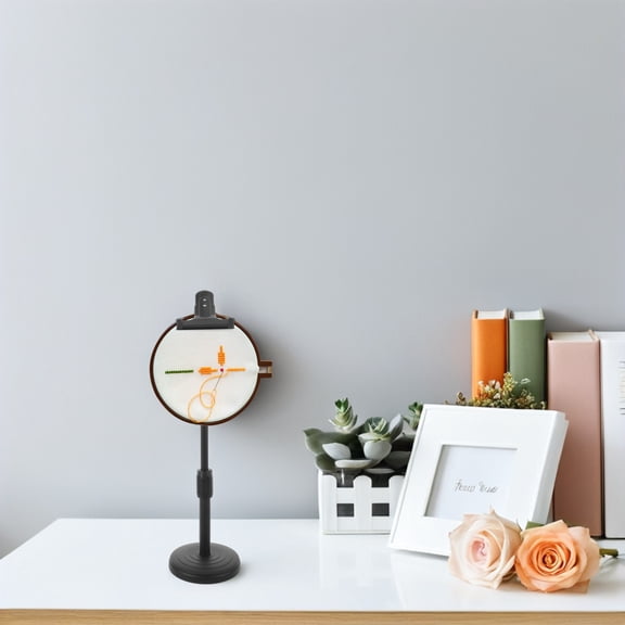OULII Ergonomic Adjustable Embroidery Hoop Stand Table with Rotatable Clamp for Cross Stitch and Quilting