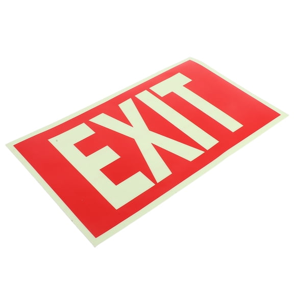 OULII Glow in The Dark Exit Sign with Self Adhesive for Fire Safety Guidance