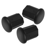 OULII Field Hockey Stick End Cap Protective Sleeve 3pcs Tpe Black Octagonal