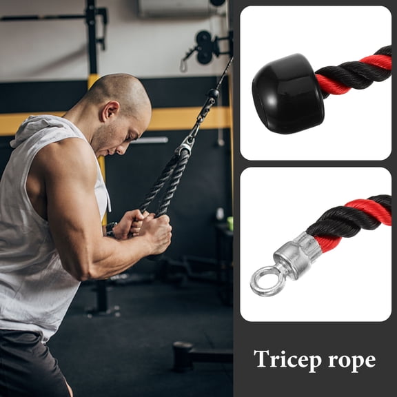 OULII Cable Attachments Gym Bicep Rope Pull TPR Hammer Curls Indoor Fitness 1Pack