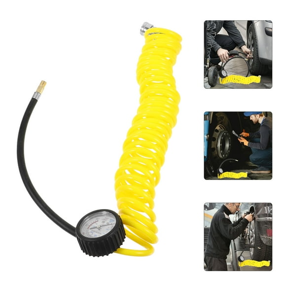 OULII Flexible Air Hose Spiral Tube for Compressor and Pneumatic Equipment Yellow