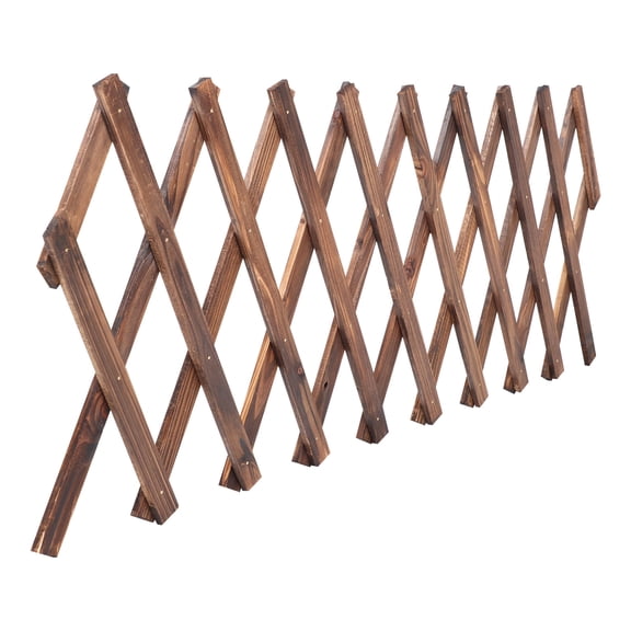 OULII Decorative Plastic Garden Fence Grid Panel 44cm Height 1 Piece