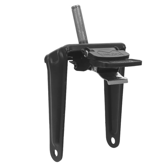 OULII Black Foldable Cart Metal Fork Foot Replacement Part for Shopping Wagon and Travel Luggage Cart