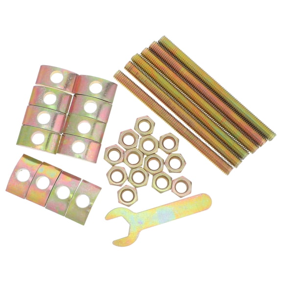 OULII Furniture Hardware Fixing Screws Set Carbon Steel Golden 1 Set 6 Bolts Wrench