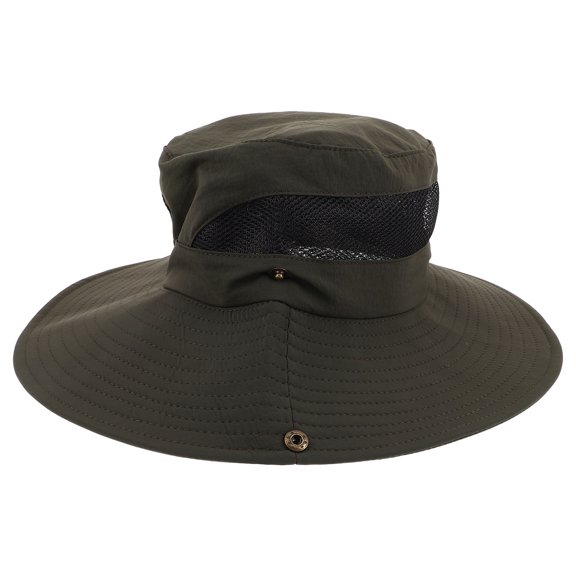 OULII Breathable Wide Brim Fisherman Hat for Men with Sun Protection in Dark Green