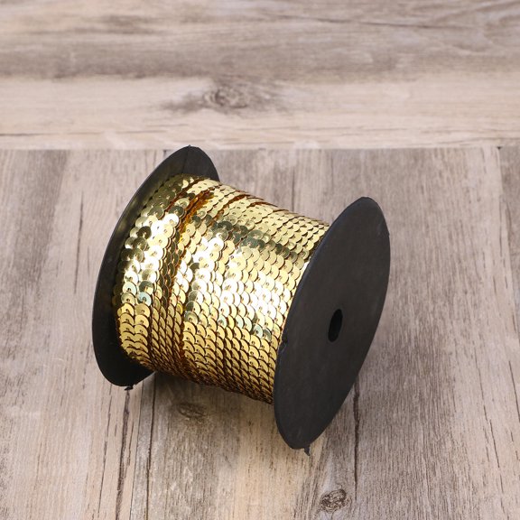 OULII Golden Flat Sequin Ribbon for Creating Gleaming Patterns on Clothes and Hats