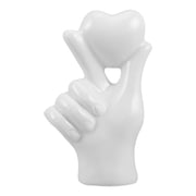 OULII Golden Love Hand Gesture Sculpture for Living Room and Bookshelf