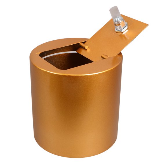 OULII Golden Metal Coin Bank for Adults Durable Money Saving Box with Smooth Surface