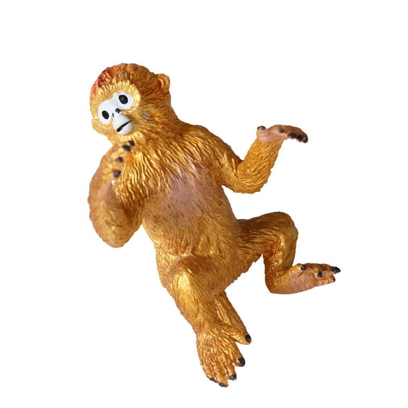 OULII Golden Static Monkey Model Figurine for Kids Educational Toys and Home Decoration PVC 5.5 inches