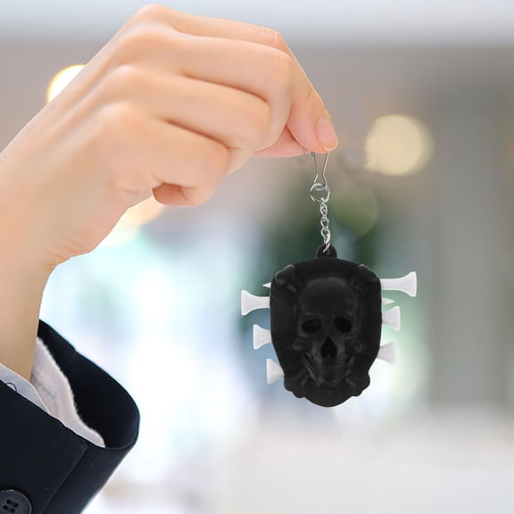 OULII Golf Tee Holder with Skull Design Metal Hanging Organizer Golf Tees Storage Rack