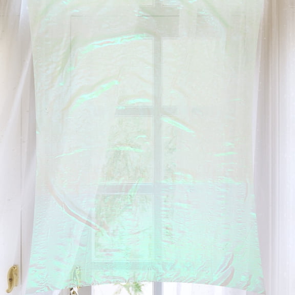 OULII Iridescent Wedding Organza Fabric Curtain, Soft Lightweight Polyester