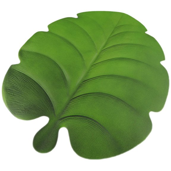 OULII Green EVA Monstera Leaf Placemat - Decorative Dining Table Mat for Home and Restaurant Use