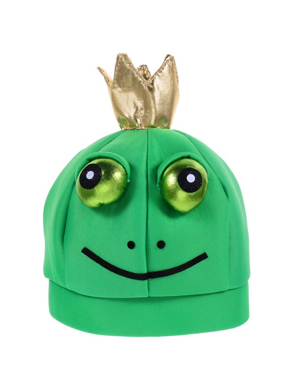 Green Frog Hat for Parties Unisex Lightweight Comfortable Knitted Fabric Perfect for and Cosplay