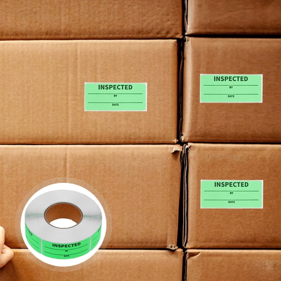OULII Removable Inventory Stickers Green for Warehouse Organization and Shipping Labels