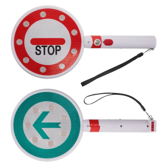 OULII Handheld LED Stop and Slow Sign for Outdoor Traffic Control with Flashing Lights