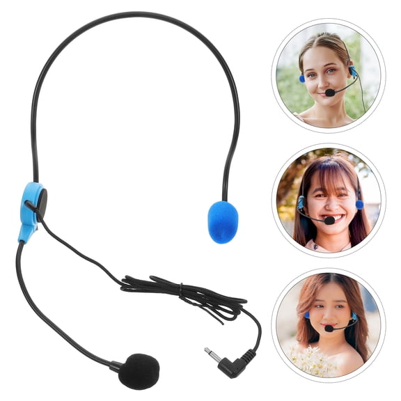 OULII Headset Microphone for Singing and Interviews, Lightweight Plastic Wired Microphone, 1 Piece