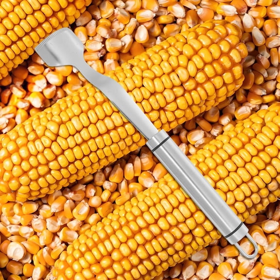 OULII Professional Stainless Steel Corn Peeler Tool with Comfortable Grip for Fast Cob Cleaning